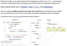 Python Tutor 代码可视化工具 支持Python、JavaScript、C、C++ 和 Java等